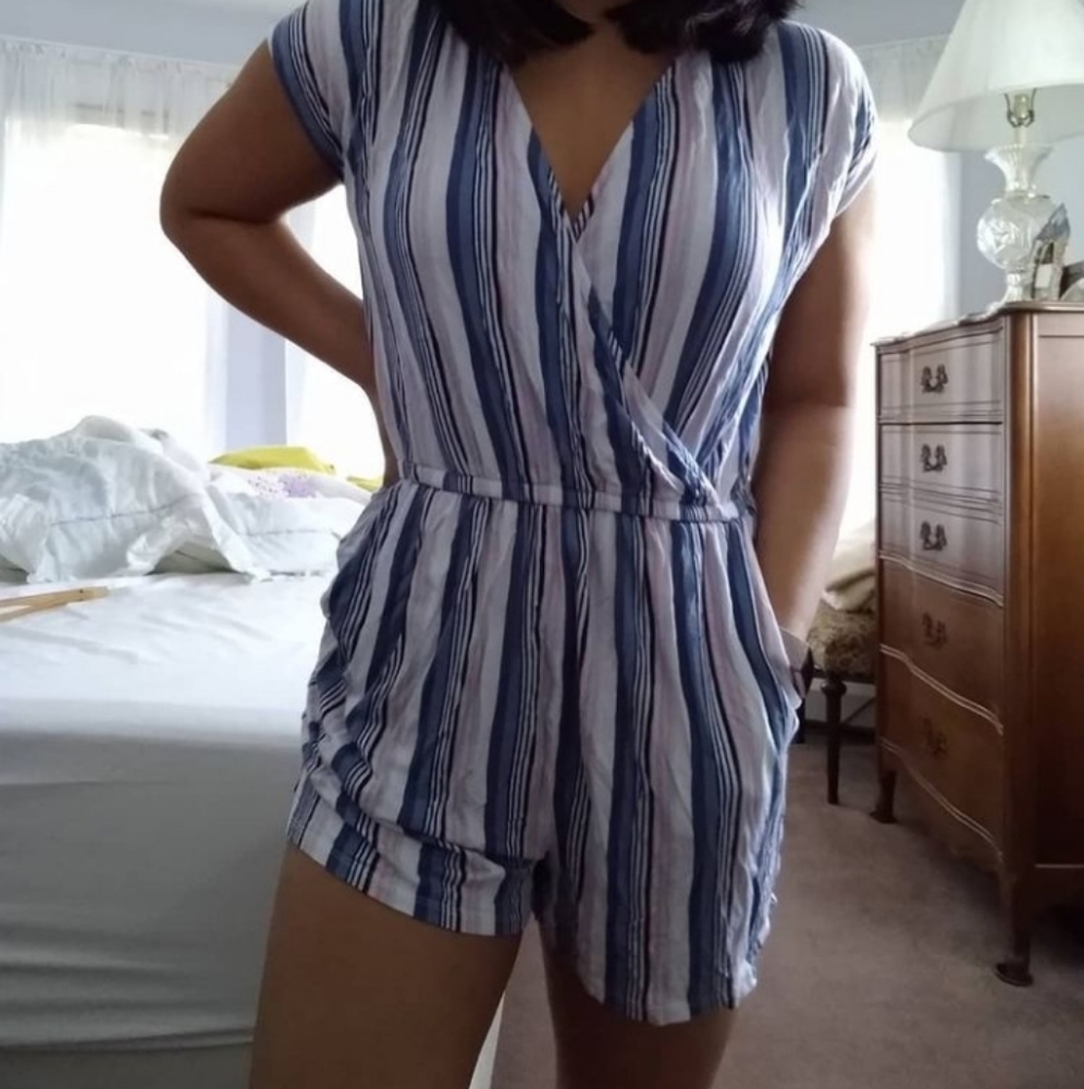 striped romper
